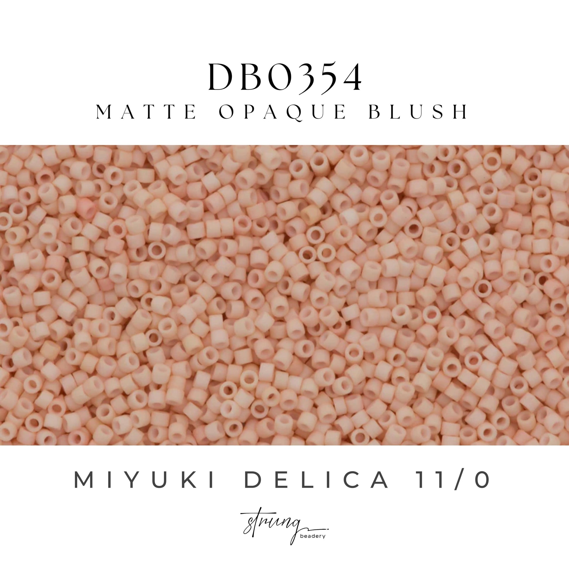 DB0354 Miyuki Delica Beads 11/0 Matte Opaque Blush – 8 grams - Japanese Seed Beads for Jewelry Making