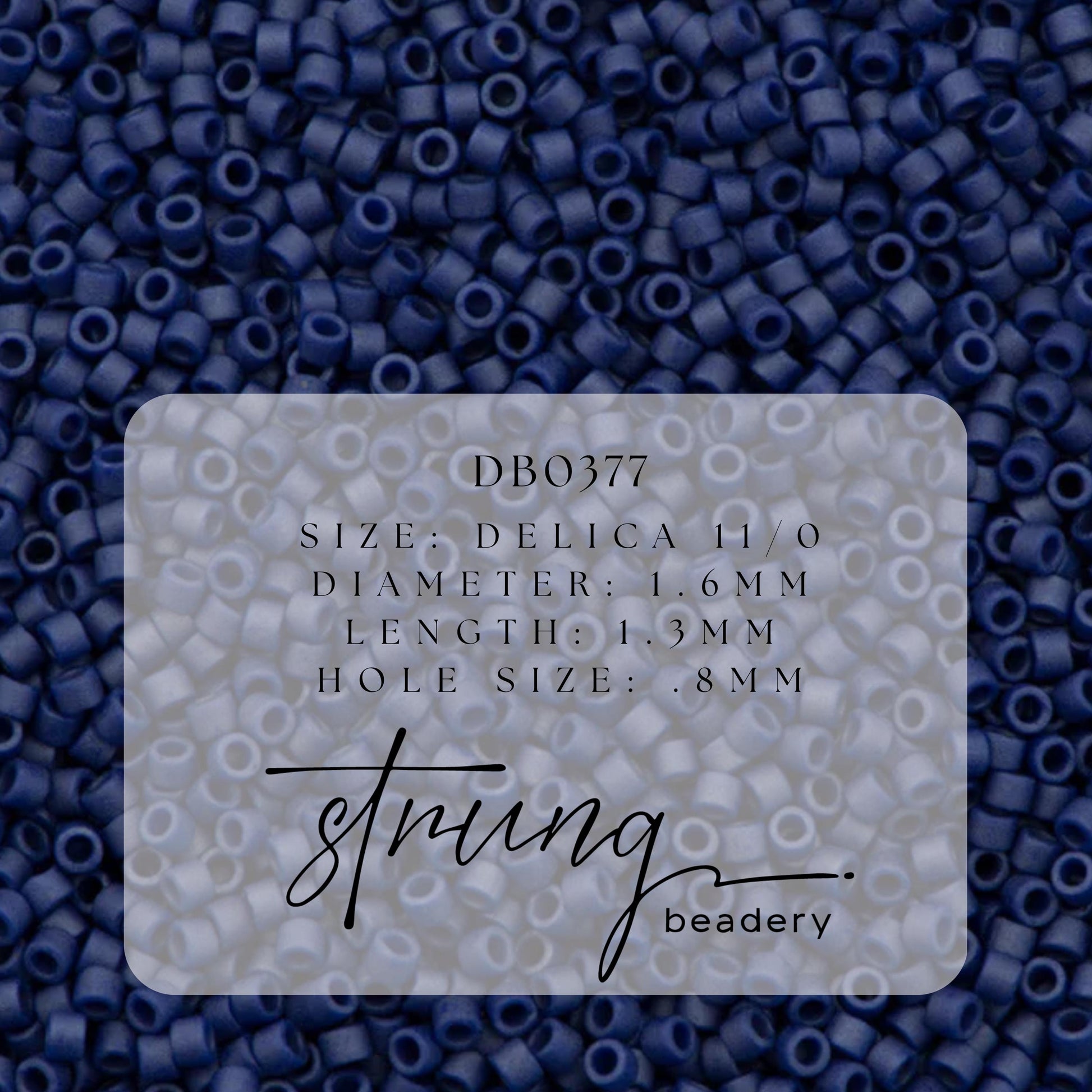 DB0377 Miyuki Delica Beads 11/0 Matte Metallic Royal Blue – 8 grams - Japanese Seed Beads for Jewelry Making