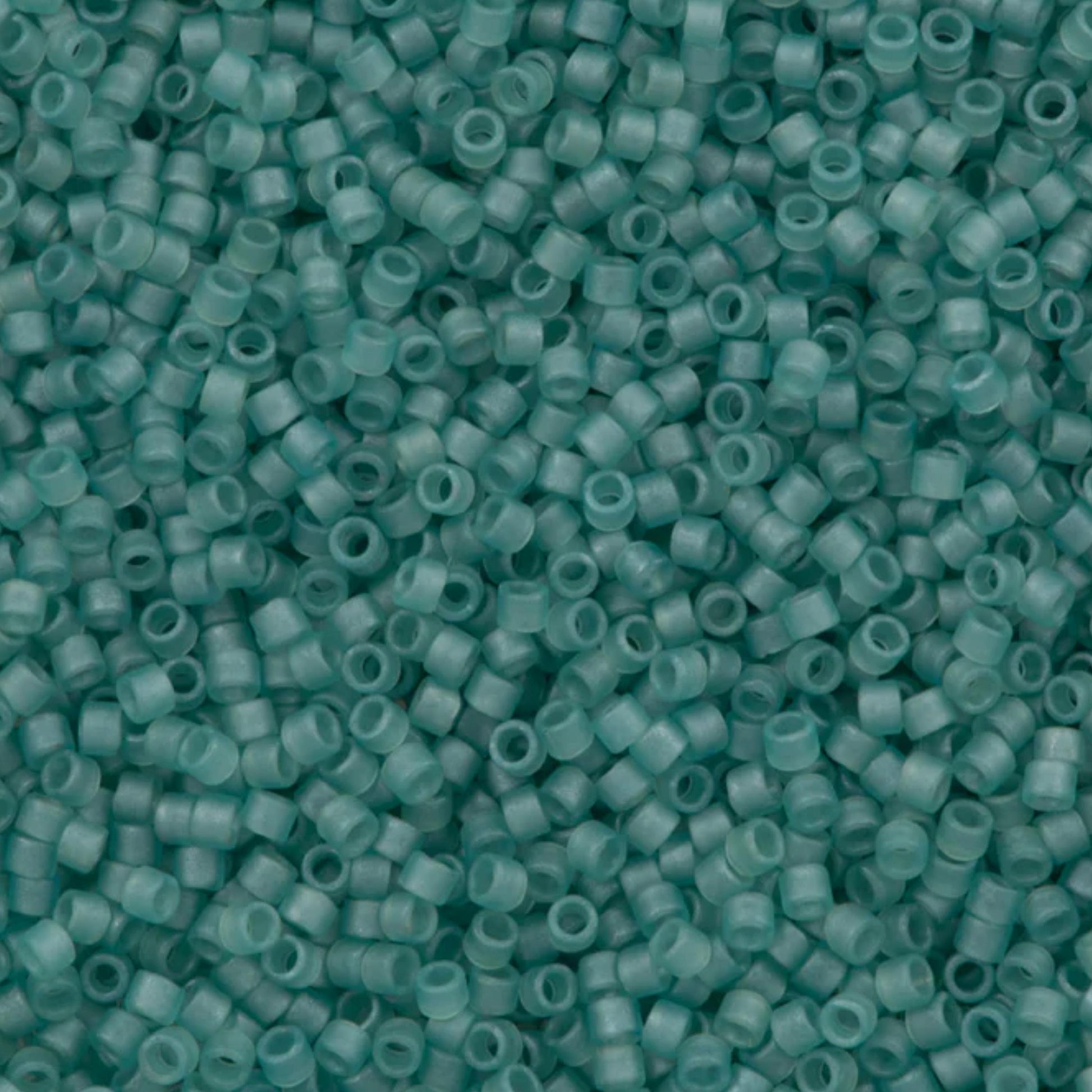 DB0385 Miyuki Delica Beads 11/0 Matte Sea Glass Green Luster– 8 grams - Japanese Seed Beads for Jewelry Making