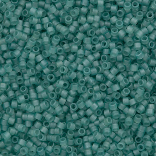 DB0385 Miyuki Delica Beads 11/0 Matte Sea Glass Green Luster– 8 grams - Japanese Seed Beads for Jewelry Making
