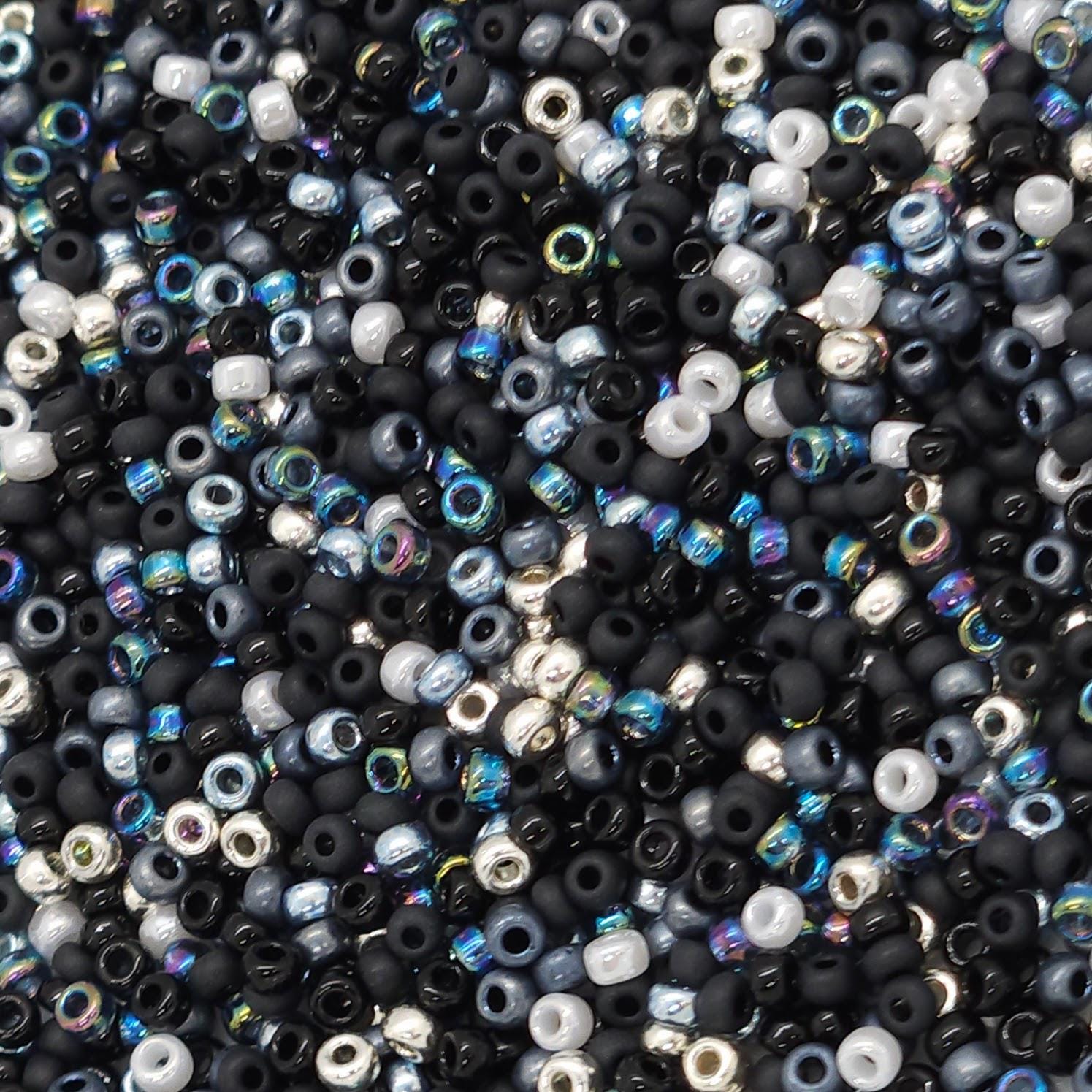 Moon Juice | Miyuki Rocailles Seed Beads Mix | 15g Premium Japanese Glass Beads for Jewelry Making & Crafts | Cosmic Celestial Vibes
