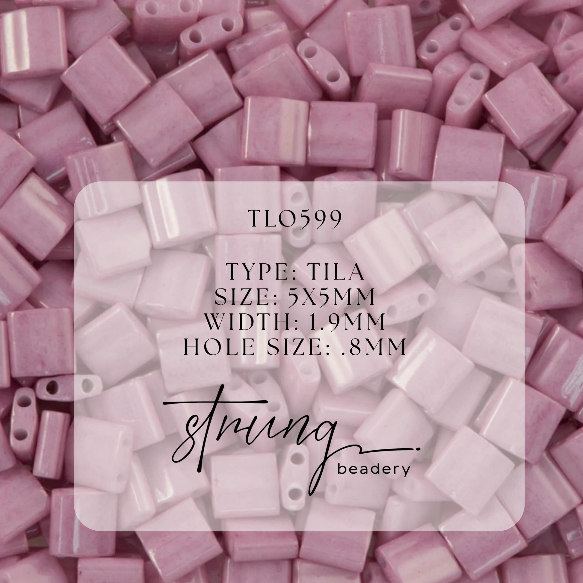 Miyuki Tila Beads Opaque Rose Luster Glass Tile Beads TL-0599| Full | 8 Grams for Jewelry Making