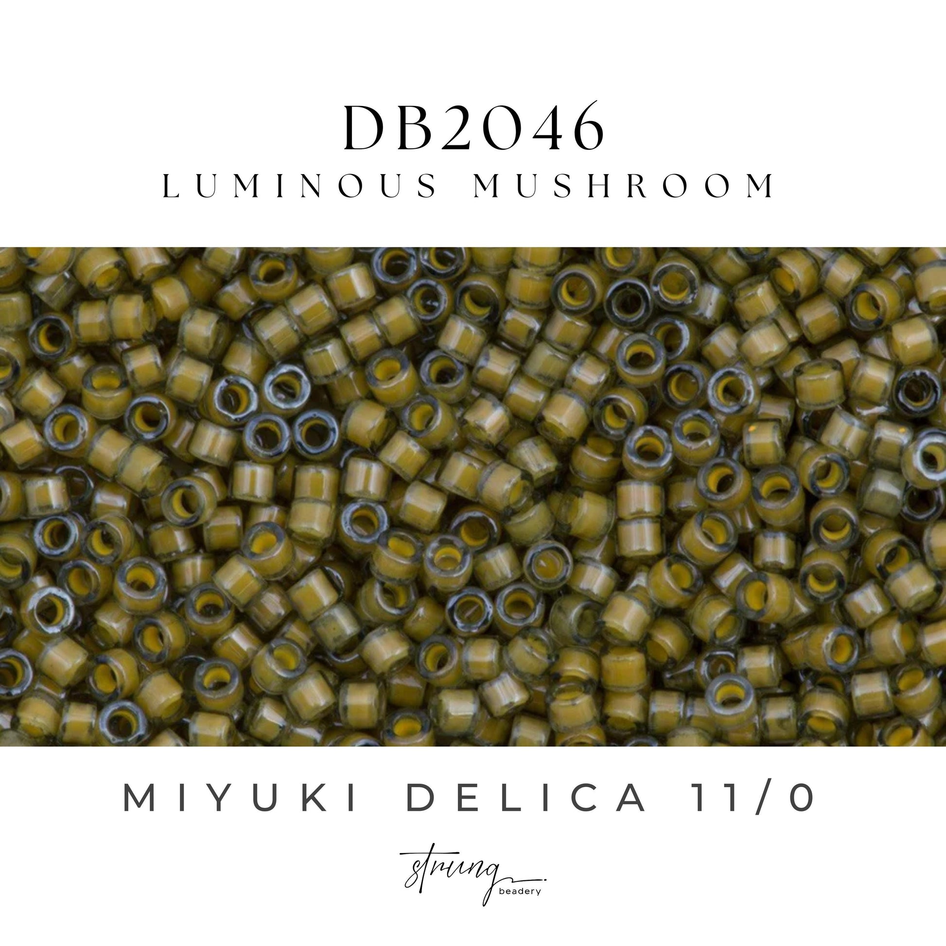 DB2046 Miyuki Delica Beads 11/0 Luminous Mushroom - 8 grams - Japanese Seed Beads for Jewelry Making