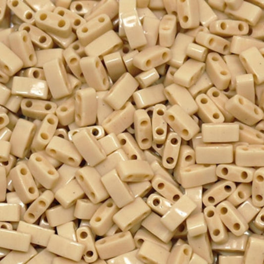 Miyuki Half Tila Beads Matte Opaque Pear Glass Tile Beads HTL-0493 | Half | 8 Grams for Jewelry Making