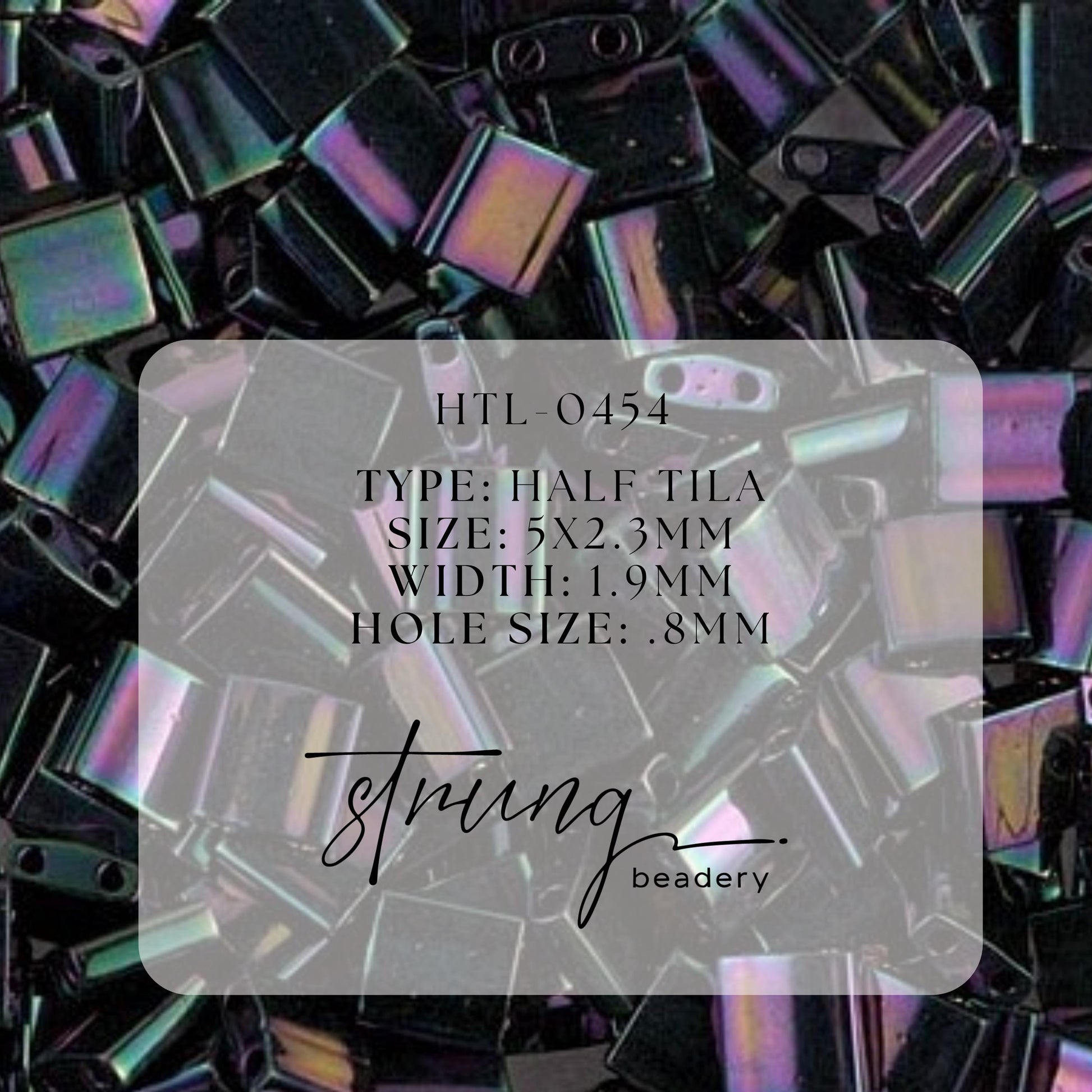 Miyuki Half Tila Beads Metallic Purple Green Iris Glass Tile Beds HTL-0454 | Half | 8 Grams for Jewelry Making