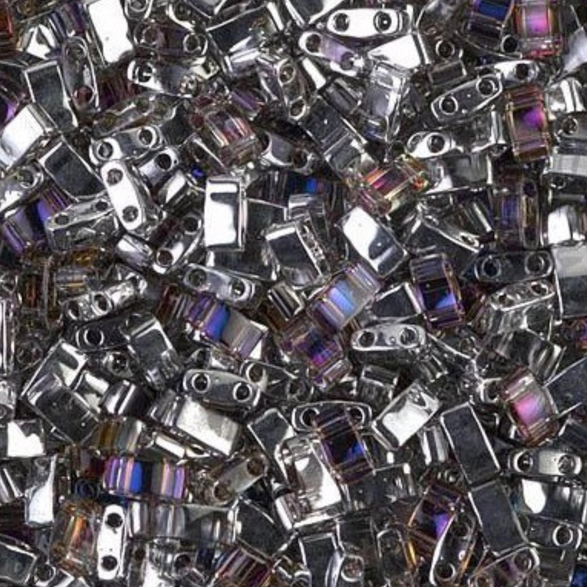 Miyuki Half Tila Beads Crystal Heliotrope Glass Tile Beads HTL-4554 | Half | 8 Grams for Jewelry Making