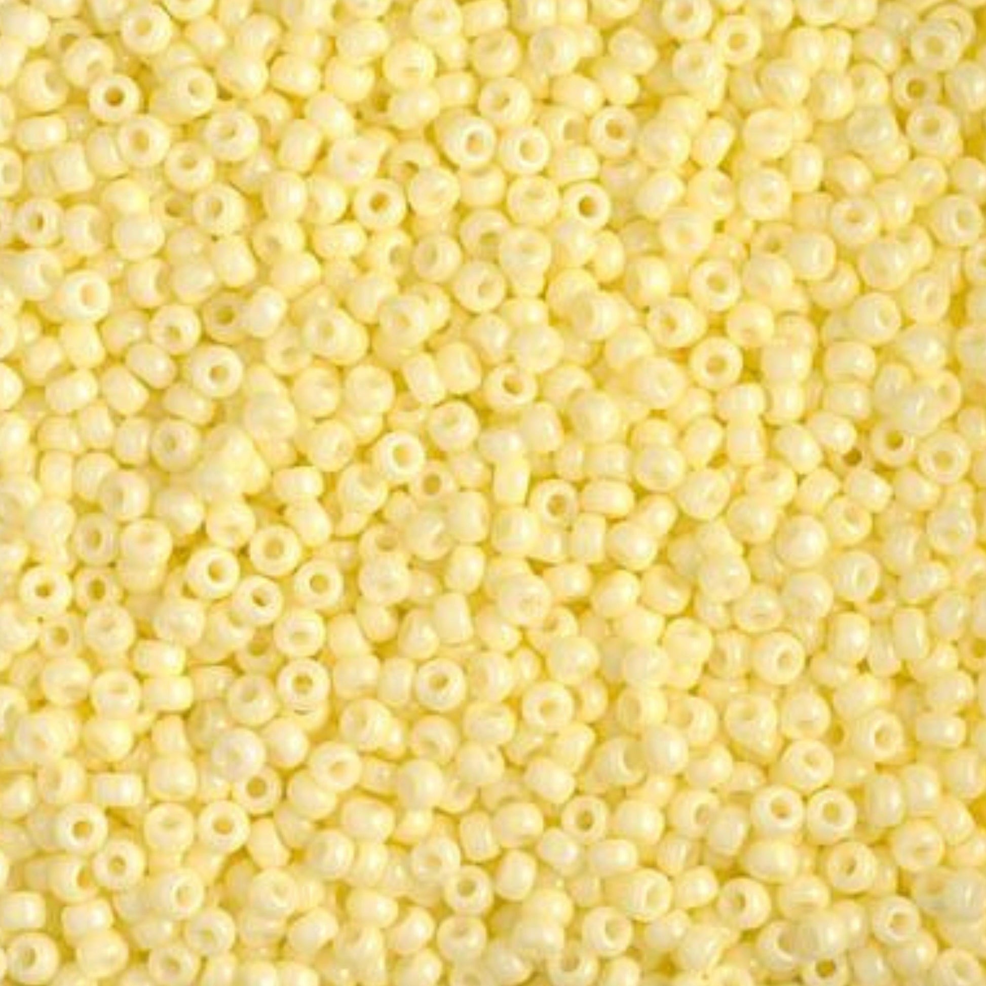 11-4451 Miyuki Seed Bead Round Rocailles 11/0 | Duracoat Opaque Lemon Silk | 15g | Japanese Beads Jewelry Making