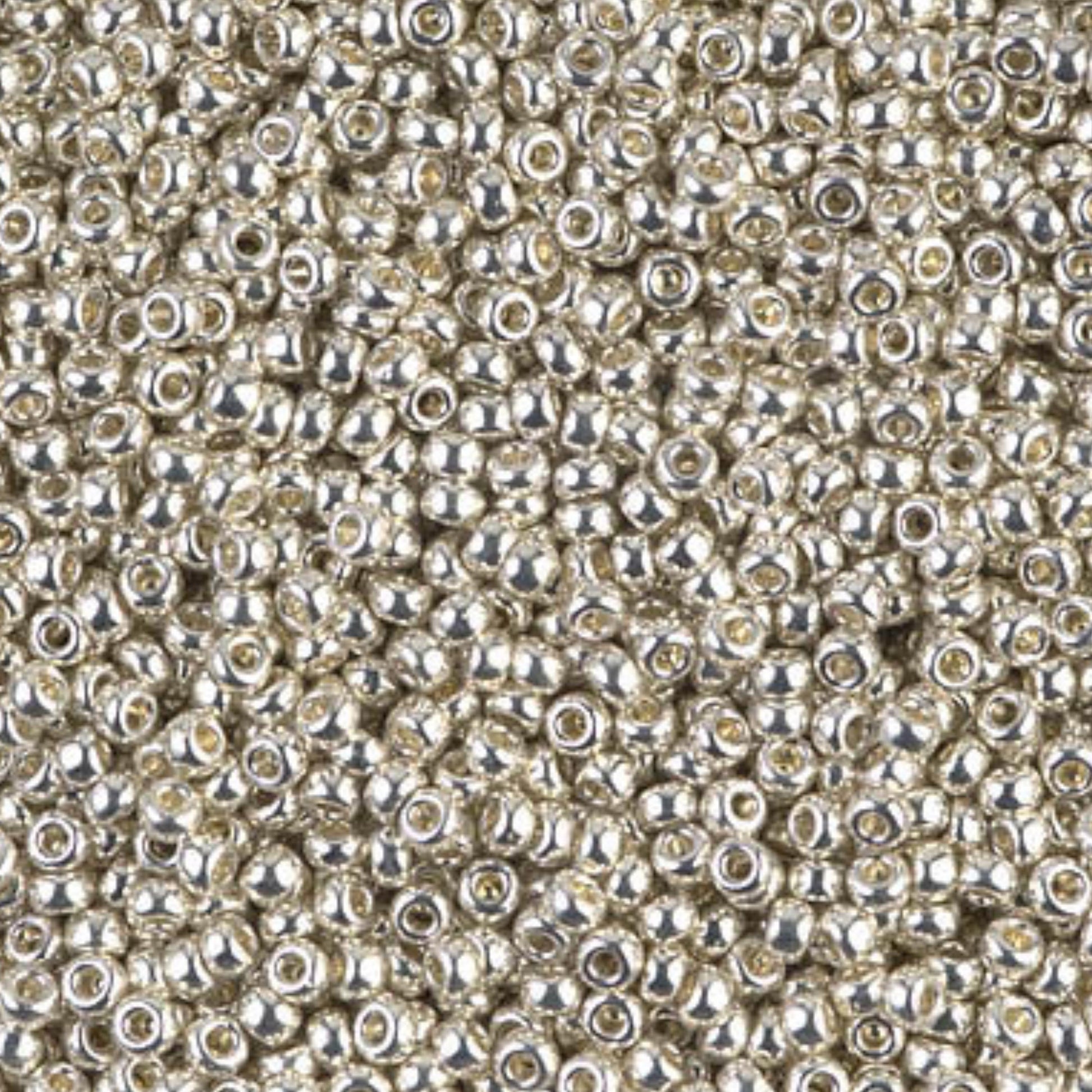 11-1051 Miyuki Seed Bead Round Rocailles 11/0 | Galvanized Silver | 15g | Japanese Beads Jewelry Making