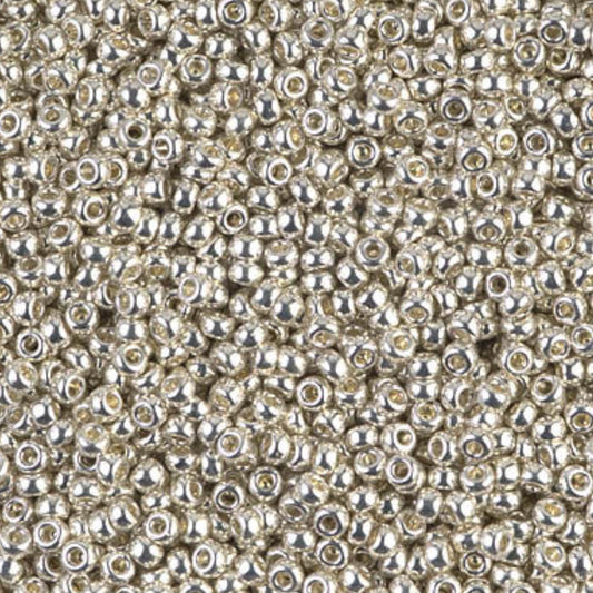 11-1051 Miyuki Seed Bead Round Rocailles 11/0 | Galvanized Silver | 15g | Japanese Beads Jewelry Making