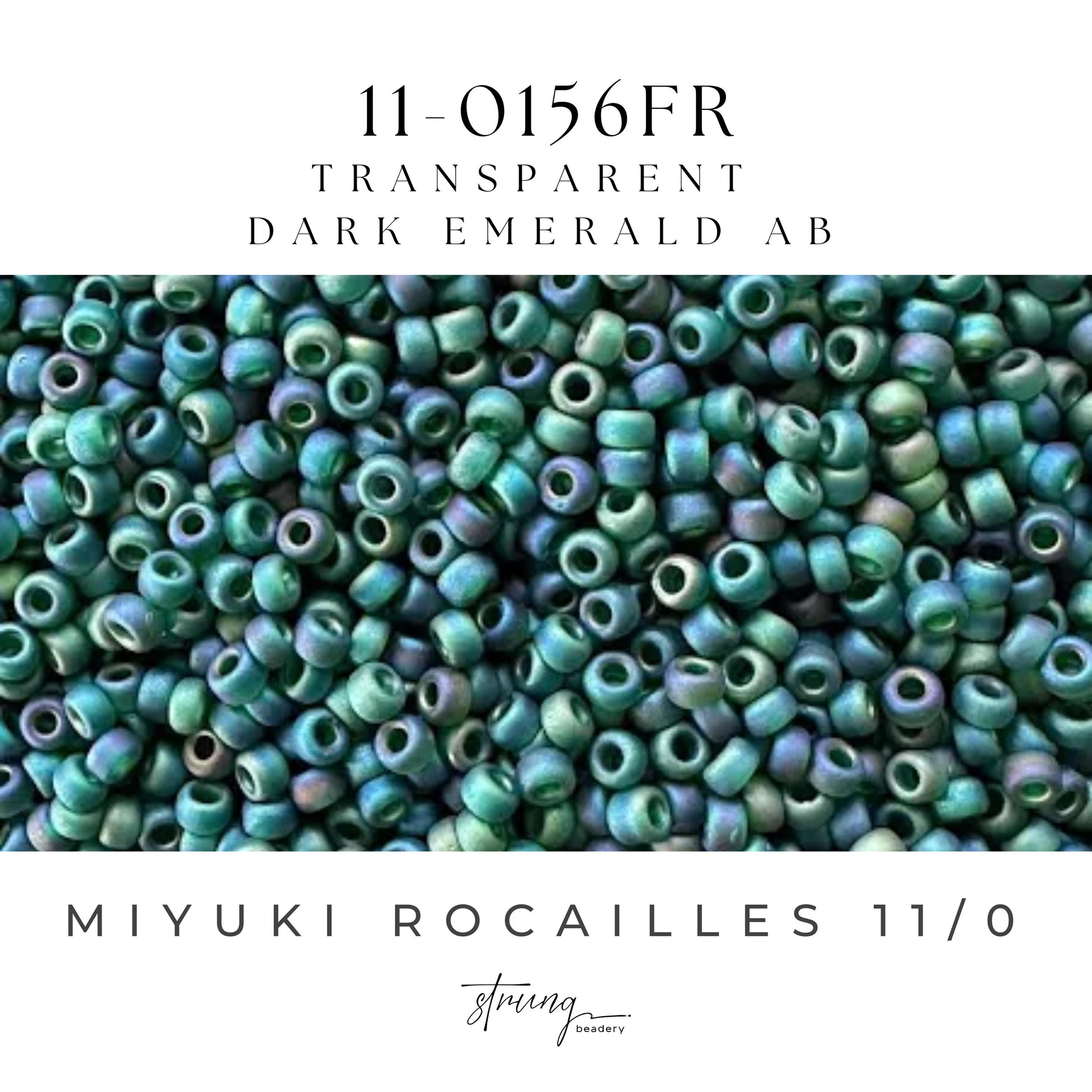 11-0156FR Miyuki Seed Bead Round Rocailles 11/0 | Transparent Teal |15g | Japanese Beads for Jewelry Making
