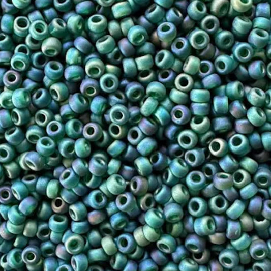 11-0156FR Miyuki Seed Bead Round Rocailles 11/0 | Transparent Teal |15g | Japanese Beads for Jewelry Making