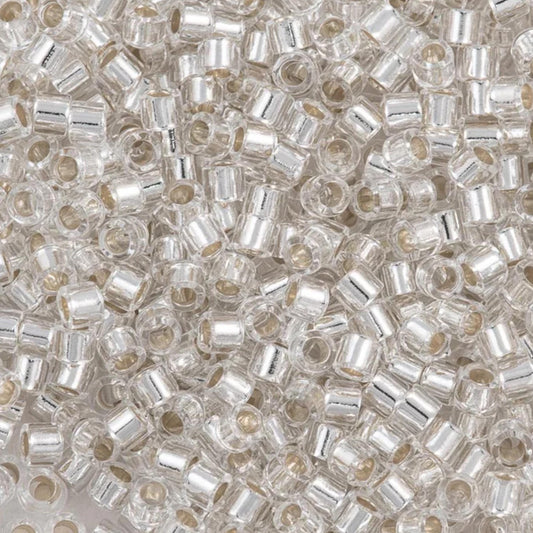 DB0041 Miyuki Delica Beads 11/0 S/L Crystal– 8 grams - Japanese Seed Beads for Jewelry Making