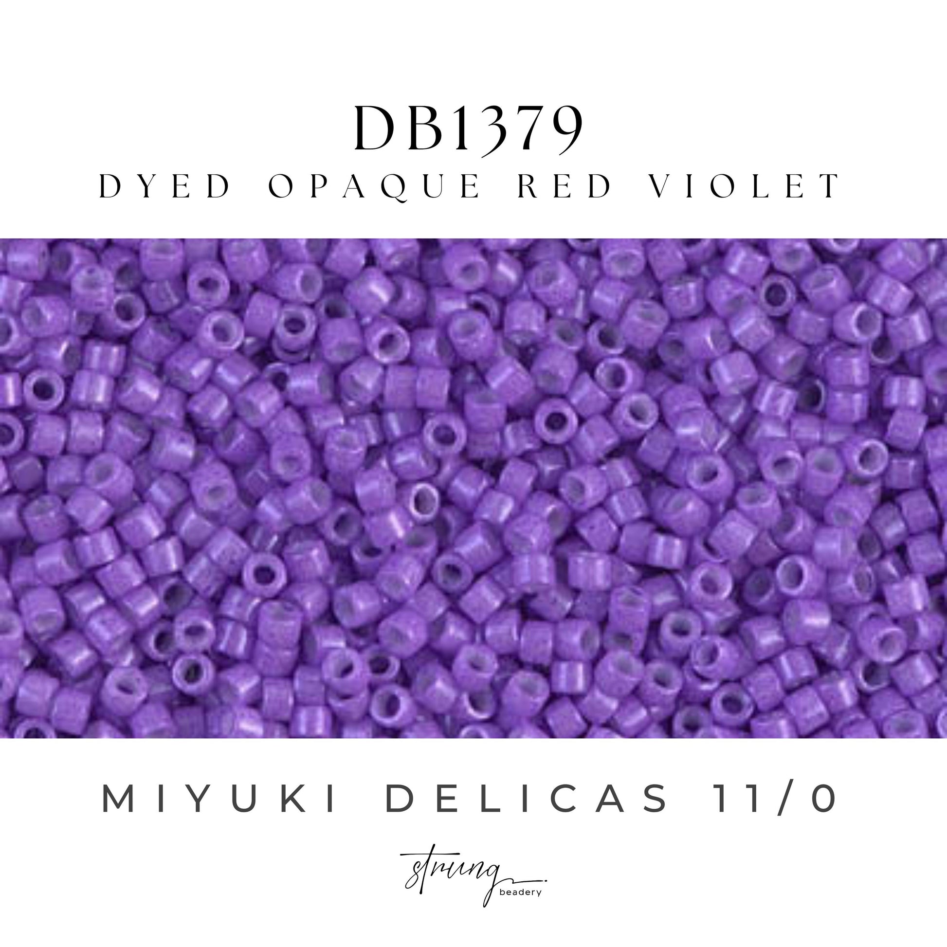 DB1379 Miyuki Delica Beads 11/0 Dyed Opaque Red Violet– 8 grams - Japanese Seed Beads for Jewelry Making