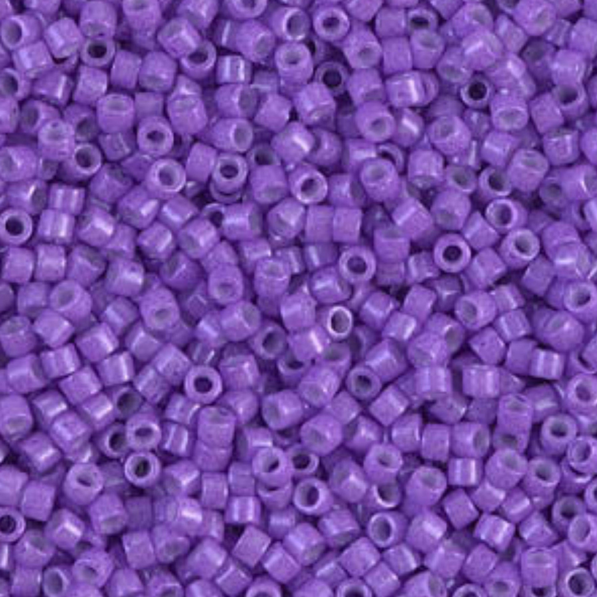 DB1379 Miyuki Delica Beads 11/0 Dyed Opaque Red Violet– 8 grams - Japanese Seed Beads for Jewelry Making