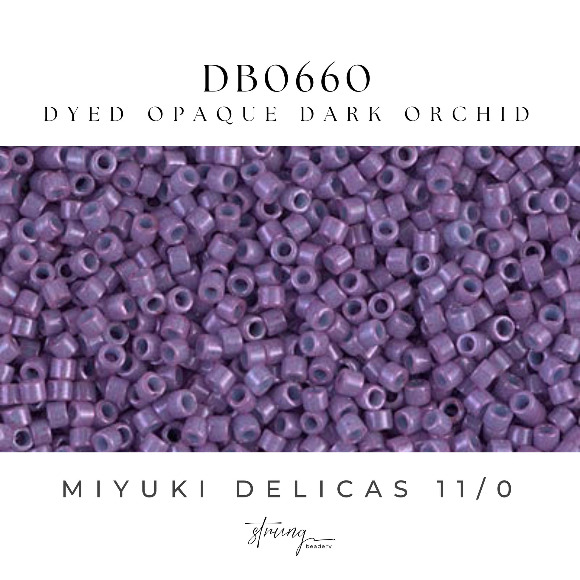 DB0660 Miyuki Delica Beads 11/0 Dyed Opaque Dark Orchid– 8 grams - Japanese Seed Beads for Jewelry Making