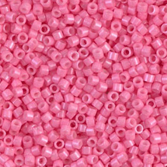 DB1371 Miyuki Delica Beads 11/0 Dyed Opaque Carnation Pink– 8 grams - Japanese Seed Beads for Jewelry Making