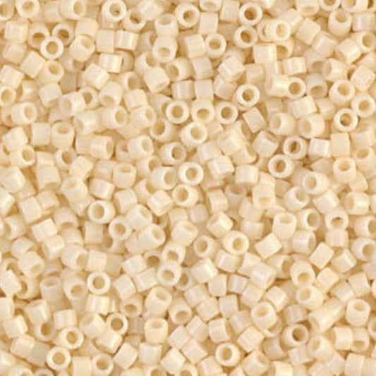 DB0732 Miyuki Delica Beads 11/0 Opaque Dark Cream – 8 grams - Japanese Seed Beads for Jewelry Making