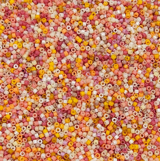 Petal Pusher | Miyuki Delica Seed Beads Mix 11/0 | 8g Japanese Glass Cylinder Beads for Jewelry Making & Crafts | Floral Bead Mix