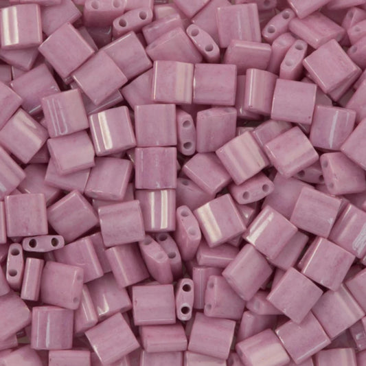 Miyuki Tila Beads Opaque Rose Luster Glass Tile Beads TL-0599| Full | 8 Grams for Jewelry Making