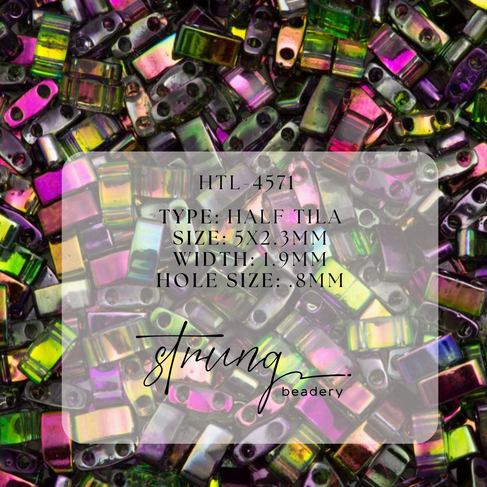 Miyuki Half Tila Beads Transparent Magic Orchid Glass Tile Beds HTL-4571 | Half | 8 Grams for Jewelry Making