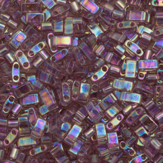 Miyuki Half Tila Beads Metallic Purple Gold Iris Glass Tile Beds HTL-0188 | Half | 8 Grams for Jewelry Making