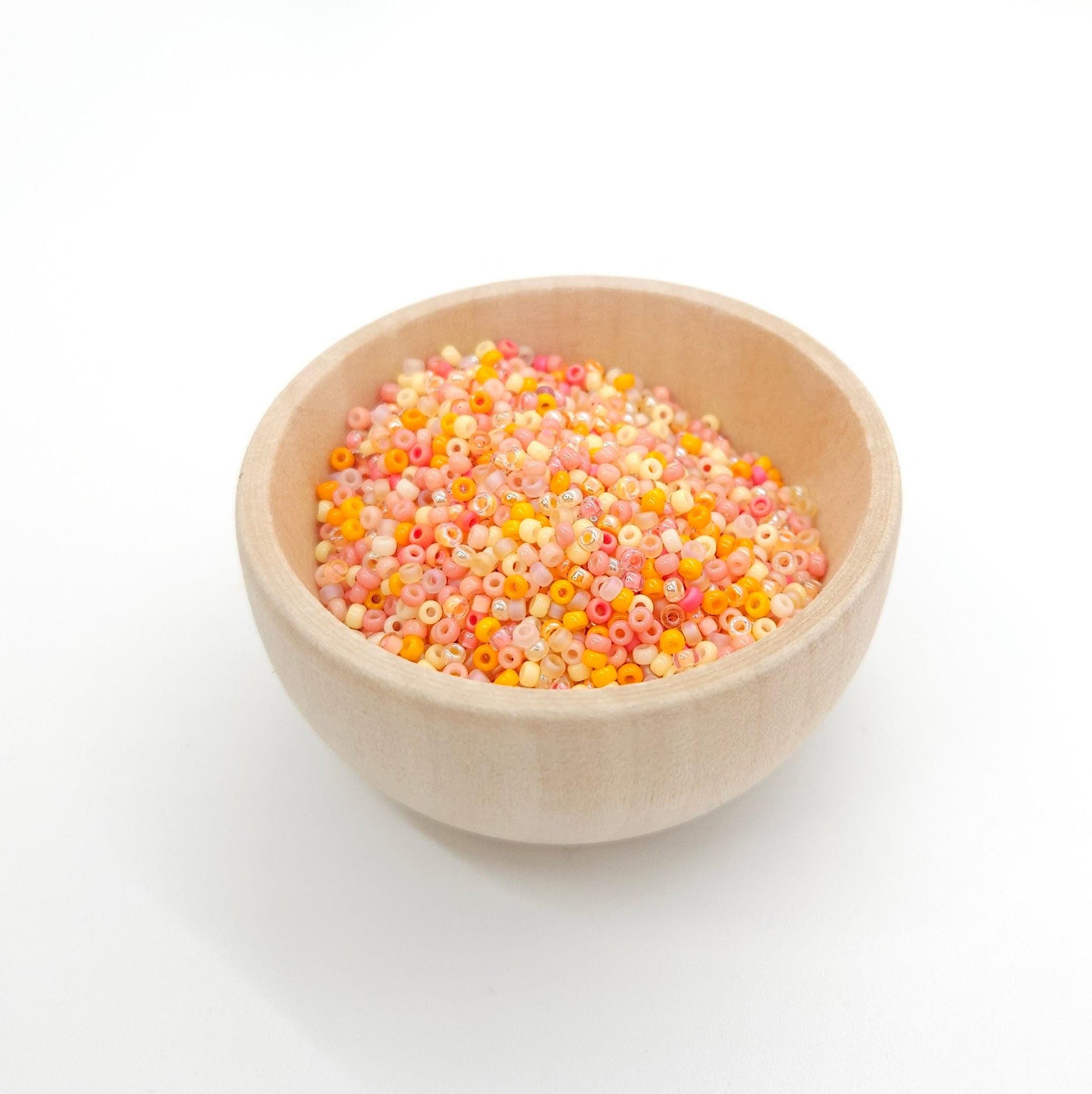 Clementine | Miyuki Rocailles Seed Beads Mix | 15g Premium Japanese Glass Beads for Jewelry Making & Crafts | Citrus Tones