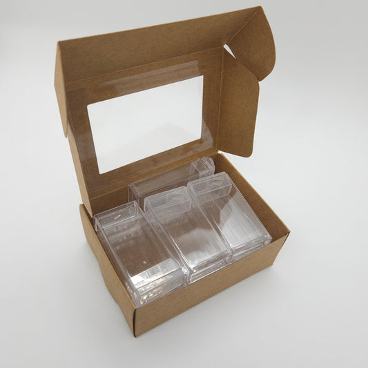 Clear Bead Storage Tubes Flip-Top Box – 10 Pack | Plastic Seed Bead Containers with Lids & Labels | 8g Capacity | 55mm x 15mm (1x2inch)