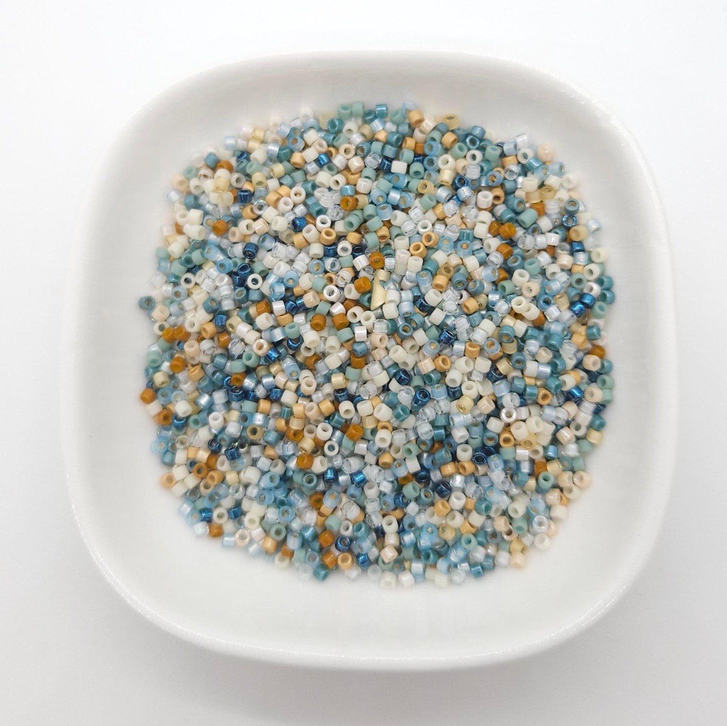 Foamline | Miyuki Delica Seed Beads Mix 11/0 | 8g Japanese Glass Cylinder Beads for Jewelry Making & Crafts | Bead Embroidery and Loom Beads
