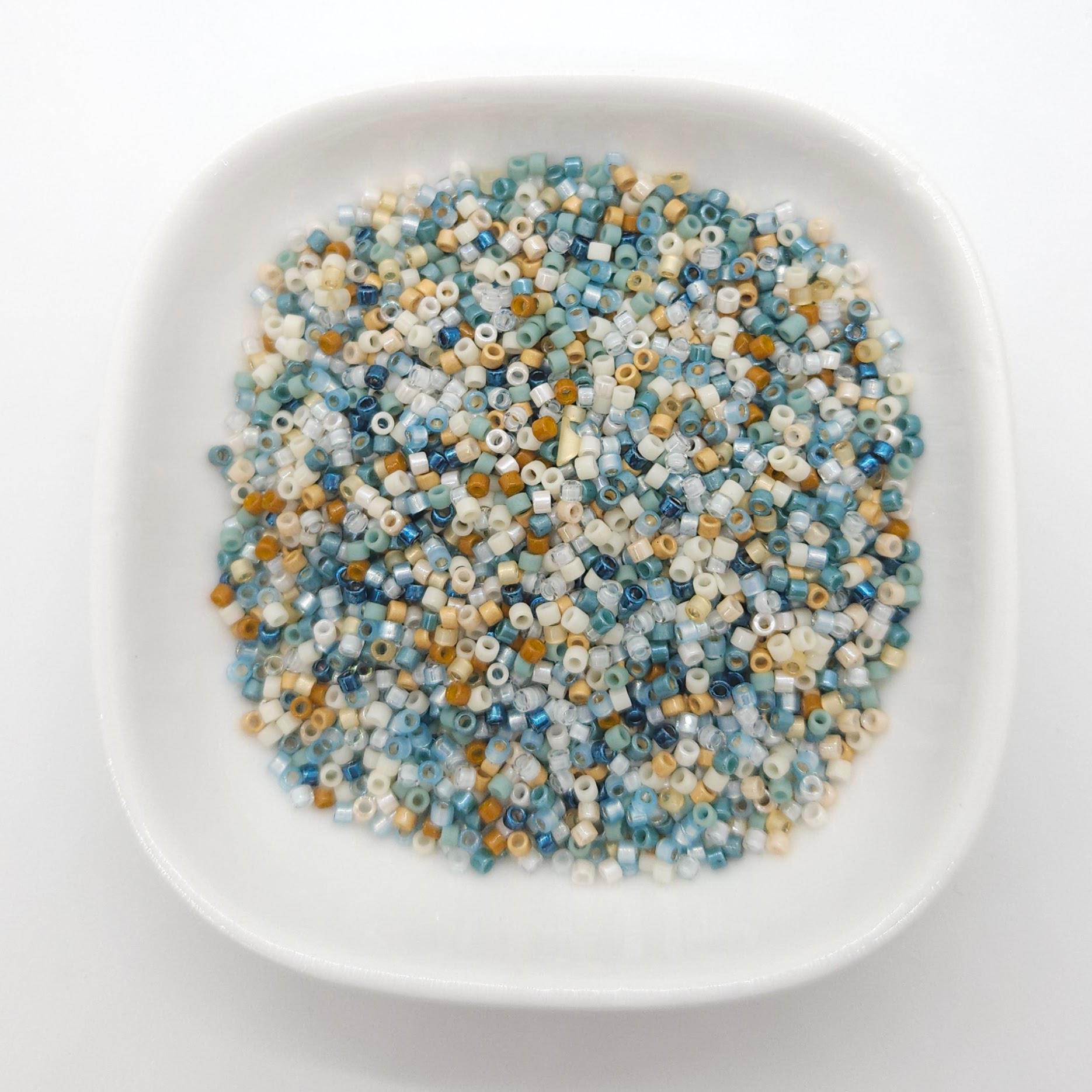 Foamline | Miyuki Delica Seed Beads Mix 11/0 | 8g Japanese Glass Cylinder Beads for Jewelry Making & Crafts | Bead Embroidery and Loom Beads