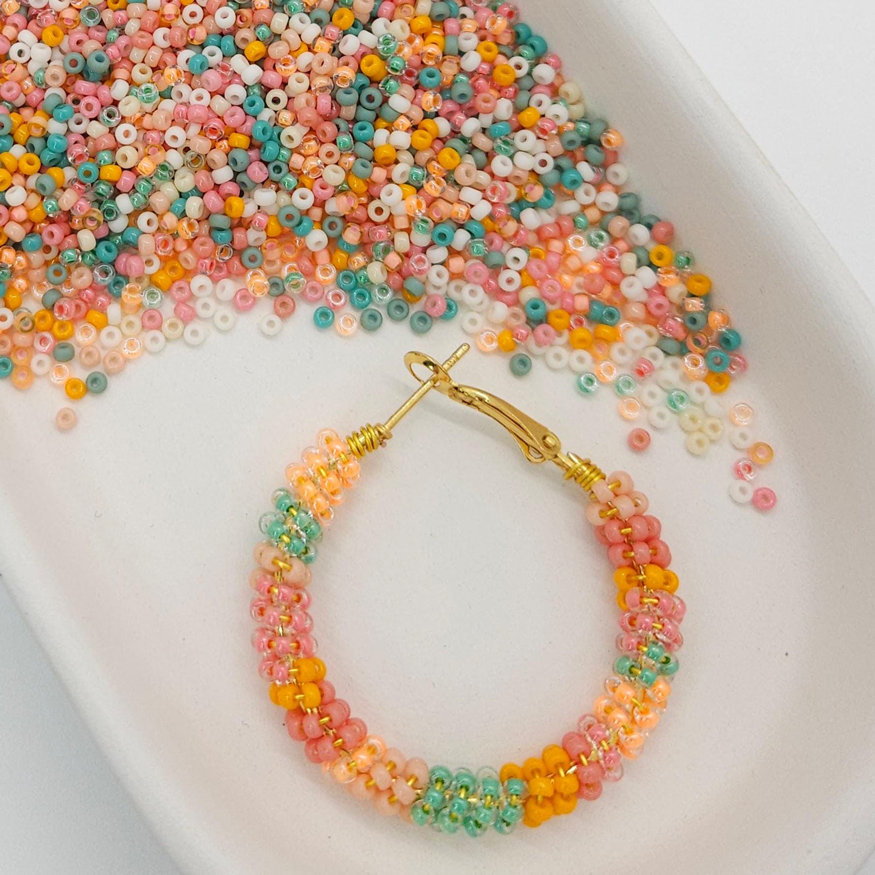 Guava Cream Miyuki Rocailles Seed Beads Mix 11/0 Japanese Glass Round Beads, Jewelry Making, Bead Embroidery, Loom, 15 grams