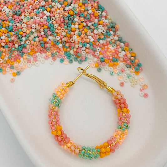 Guava Cream Miyuki Rocailles Seed Beads Mix 11/0 Japanese Glass Round Beads, Jewelry Making, Bead Embroidery, Loom, 15 grams
