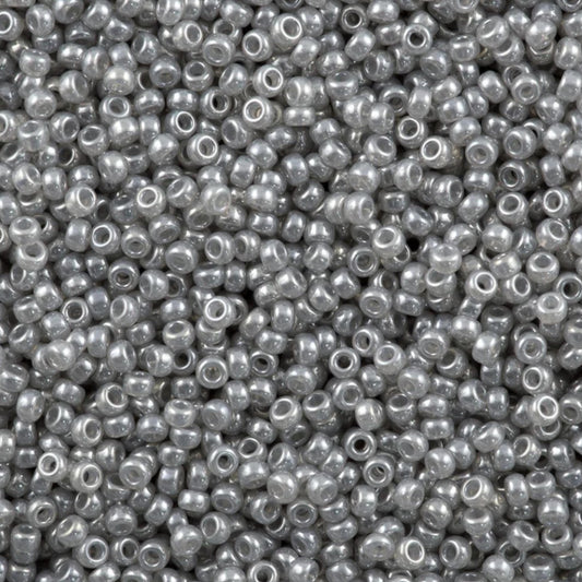 11-0526 Miyuki Seed Bead Round Rocailles 11/0 | Silver Gray Ceylon | 15g | Japanese Beads for Jewelry Making