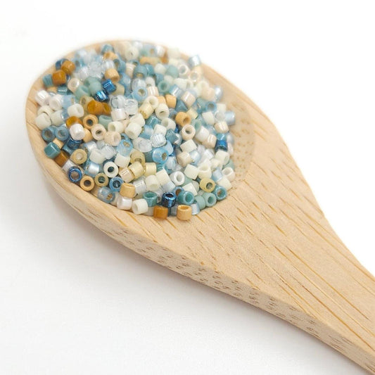 Foamline | Miyuki Delica Seed Beads Mix 11/0 | 8g Japanese Glass Cylinder Beads for Jewelry Making & Crafts | Bead Embroidery and Loom Beads