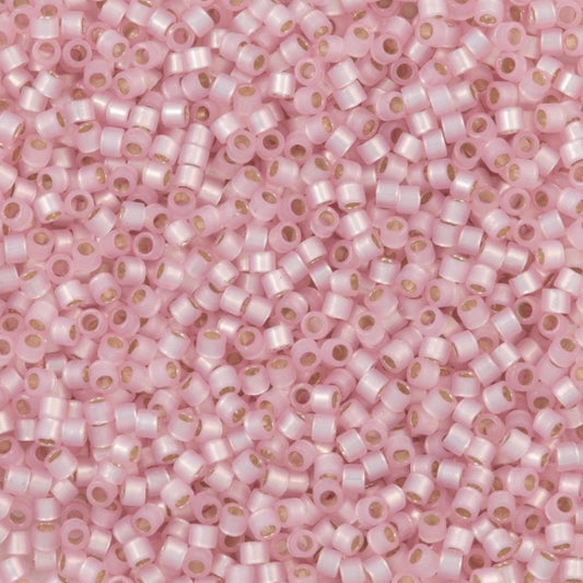 DB0624 Miyuki Seed Bead Round Rocailles 11/0 | Dyed Lt Rose S/L Alabaster | Japanese Beads for Jewelry Making