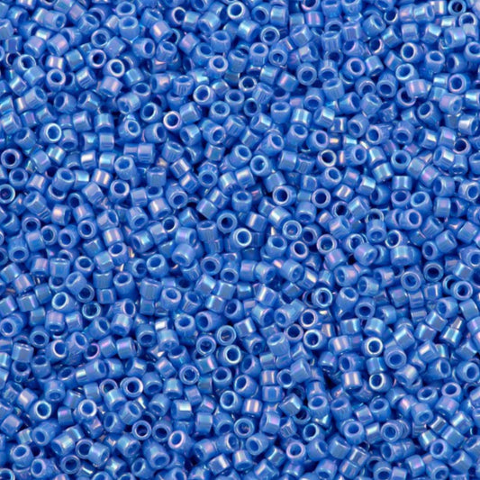 DB0167 Miyuki Seed Bead Round Rocailles 11/0 | Opaque Periwinkle AB | Japanese Beads for Jewelry Making