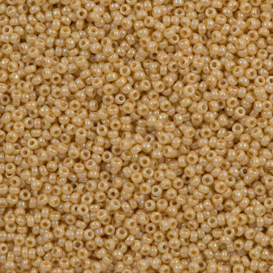 11-0488 Miyuki Seed Bead Round Rocailles 11/0 | Opaque Pear AB | 15g | Japanese Beads for Jewelry Making