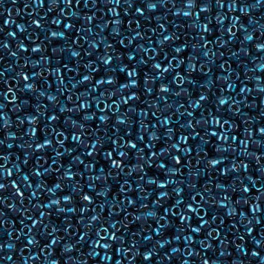 DB0459 Miyuki Seed Bead Round Rocailles 11/0 | Galvanized Midnight Aqua | Japanese Beads for Jewelry Making