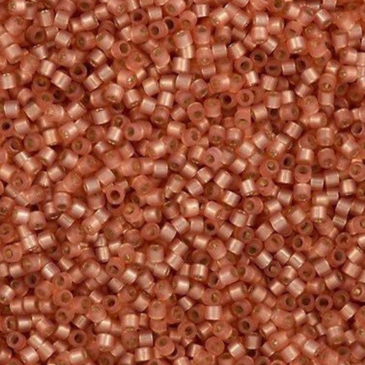 DB0622 Miyuki Seed Bead Round Rocailles 11/0 | Dyed Peach S/L Alabaster | Japanese Beads for Jewelry Making