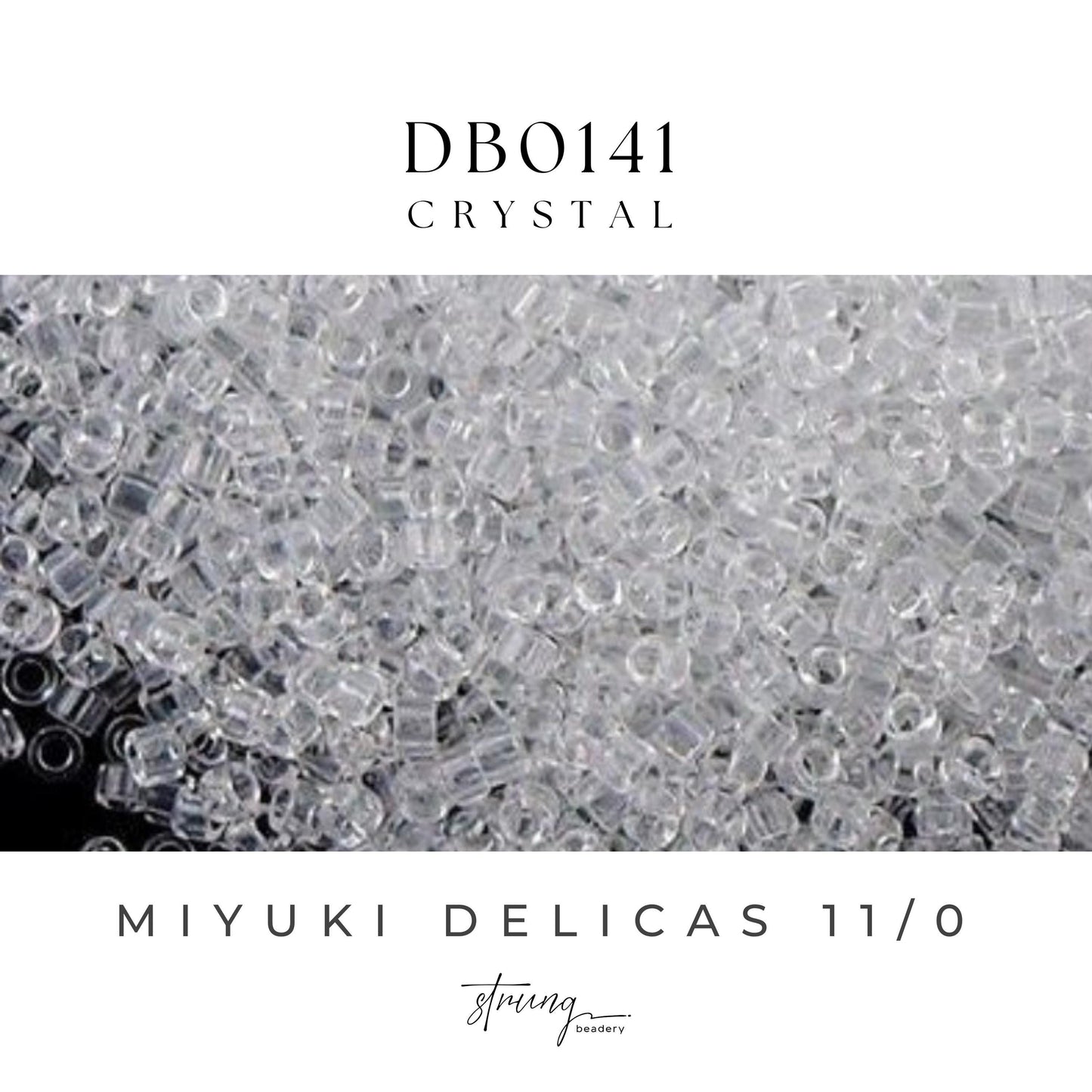 DB0141 Miyuki Seed Bead Round Rocailles 11/0 | Crystal | Japanese Beads for Jewelry Making