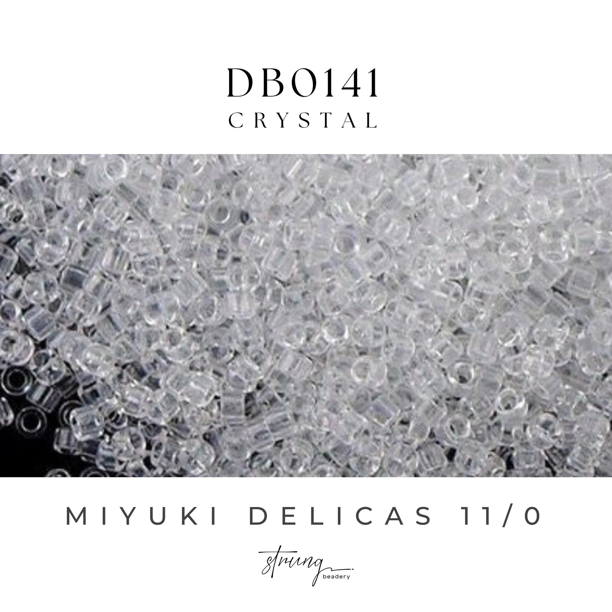 DB0141 Miyuki Seed Bead Round Rocailles 11/0 | Crystal | Japanese Beads for Jewelry Making