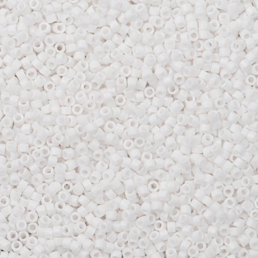 DB0351 Miyuki Seed Bead Round Rocailles 11/0 | Matte White | Japanese Beads for Jewelry Making