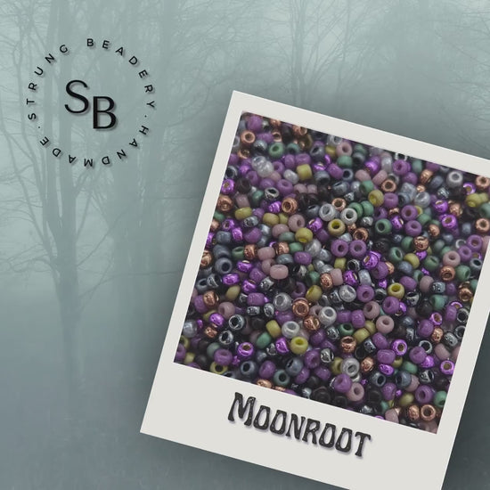 Moonroot | Miyuki Rocailles Seed Beads Mix 11/0 | 15g Japanese Glass Round Beads for Jewelry Making & Crafts | Witchy Forest Bead Palette