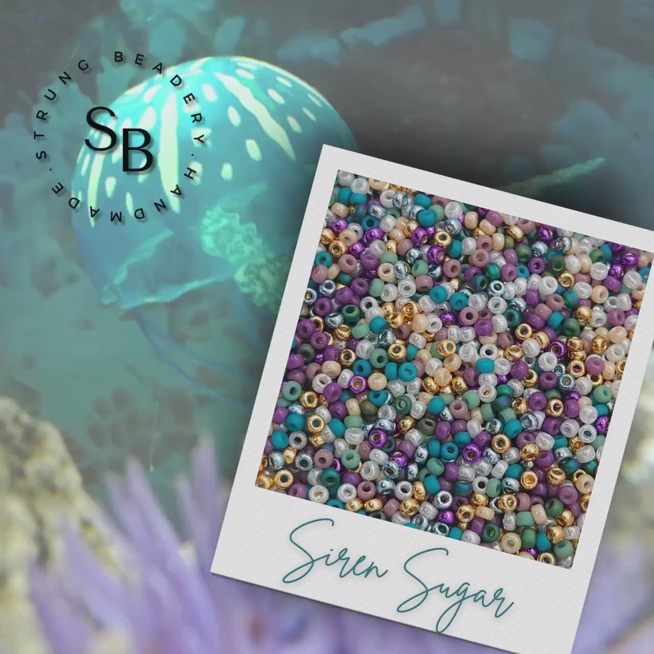 Siren Sugar | Miyuki Rocailles Seed Beads Mix | 15g Premium Japanese Glass Beads for Jewelry Making & Crafts | Pastel Mermaid Bead Mix