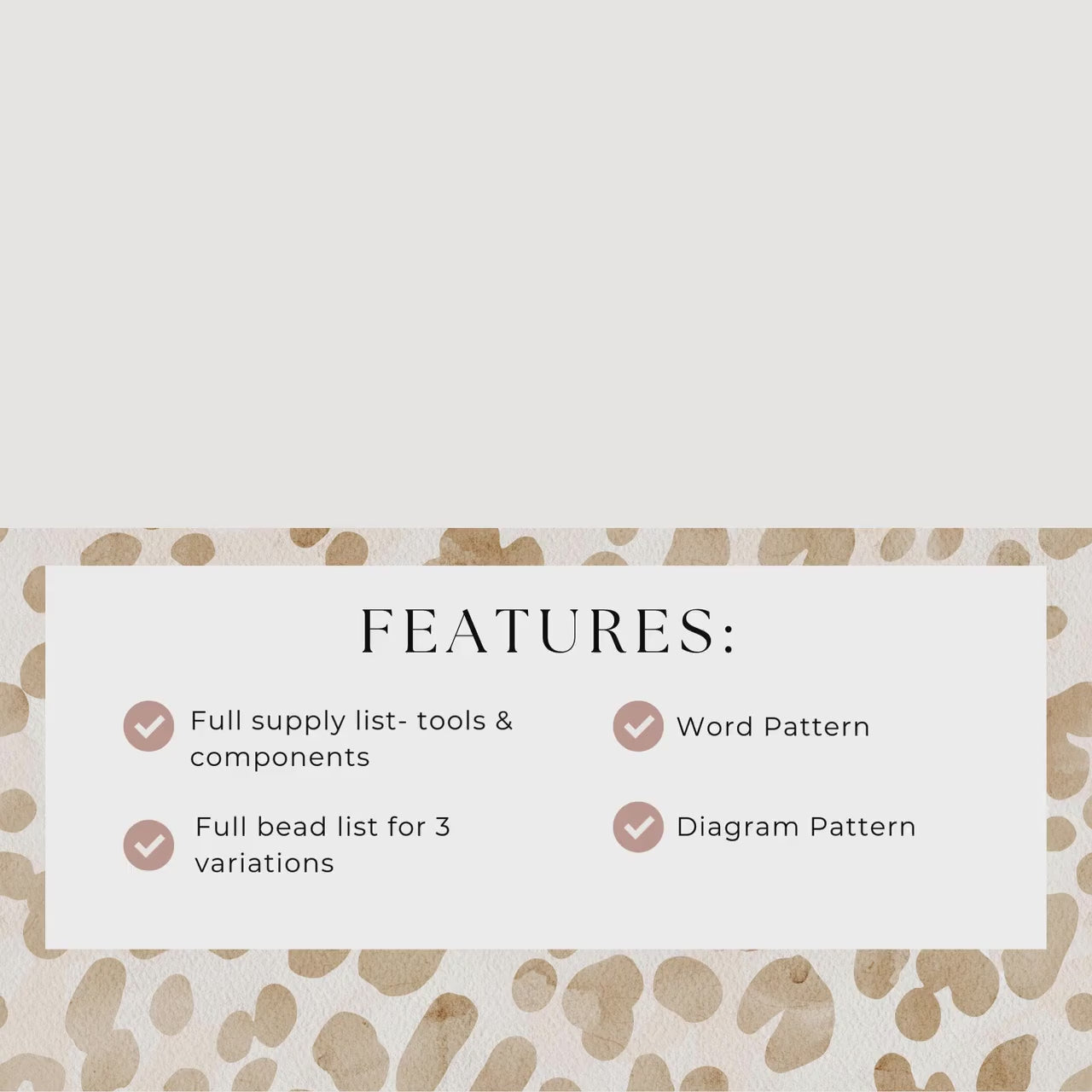 Leopard Print Brick Stitch Earring Pattern – Beading Chart + Supply List